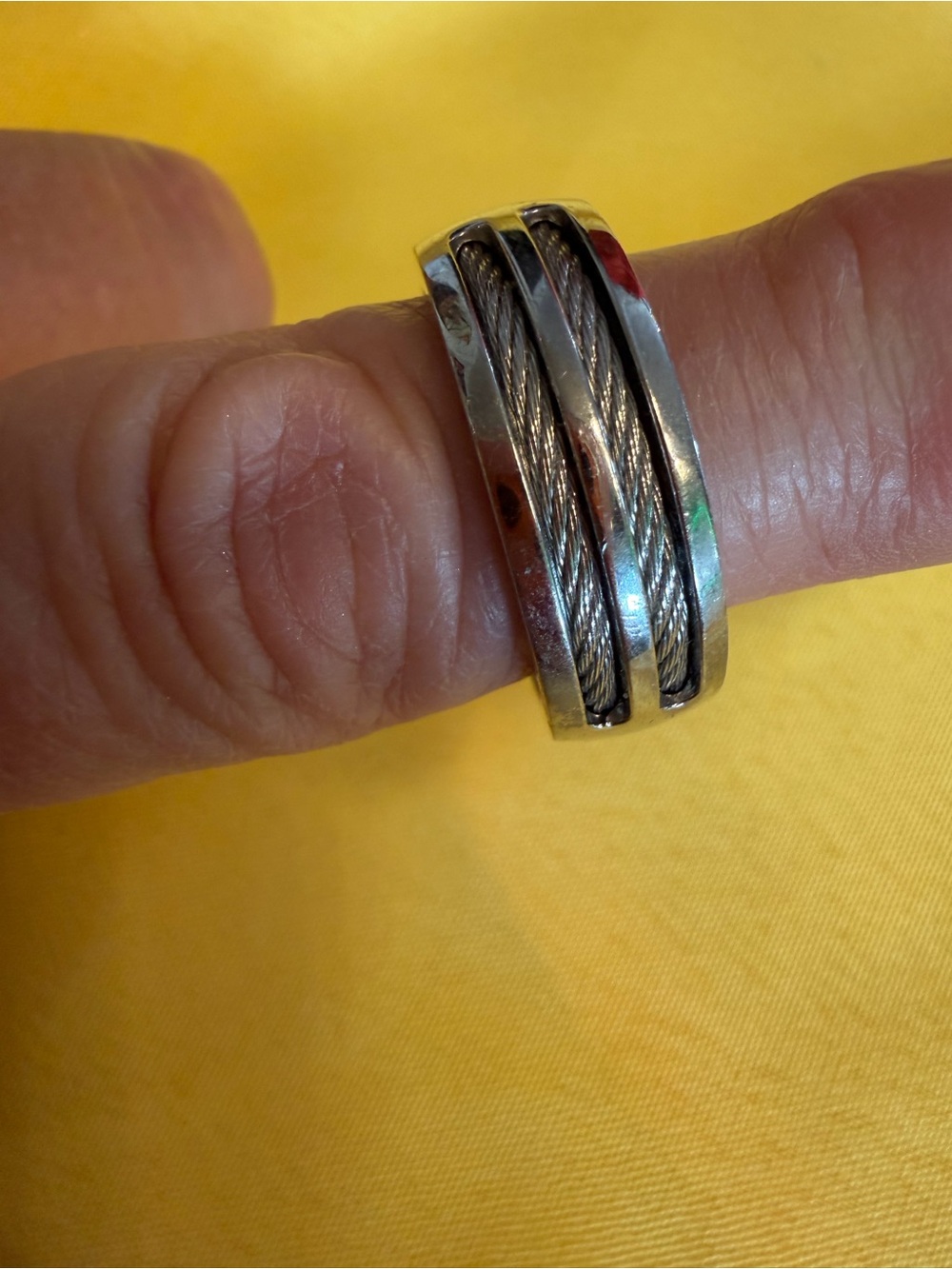 Park Lane Silver Cable Unisex Band Ring Size 10